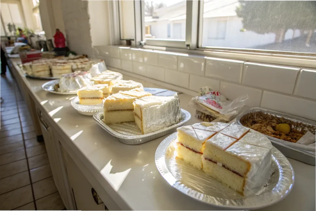 Hand labeling a container with Tres Leches cake, highlighting how to track fridge storage time effectively